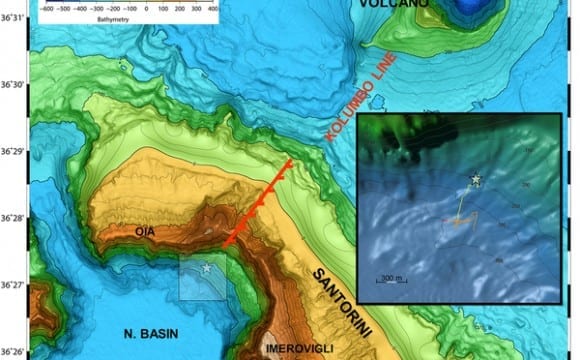 Ανακαλύφθηκαν υποθαλάσσιες λίμνες ανθρακούχου νερού κάτω από την Καλντέρα της Σαντορίνης